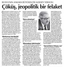 Aleksey Erkhov Cumhuriyet’e konuştu Aleksey Erkhov Cumhuriyet’e konuştu