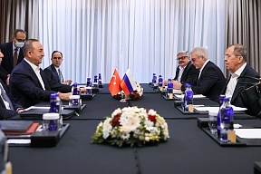 Foreign Minister of Russian Federation Sergey Lavrov’s talks with Foreign Minister of the Republic of Turkey Mevlut Cavusoglu